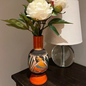 Mid 20th Century Fratelli Fanciullacci Vase With Images of Two Women